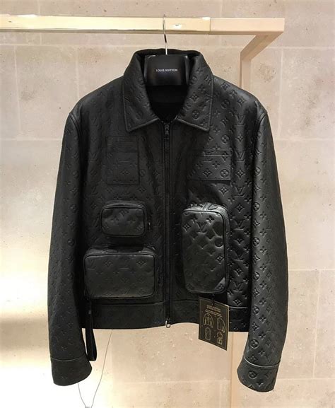 lv men's leather jacket